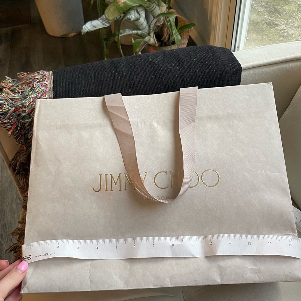 Empty Jimmy Choo box and empty bag set